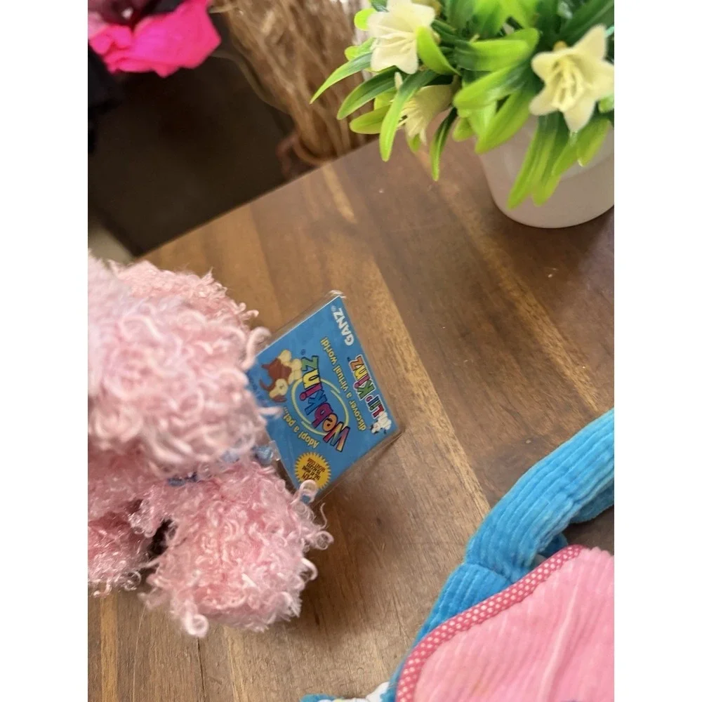 Webkinz Ganz Pink Poodle Dogs And Mini Plush HS107 New With Unused Codes Carrier